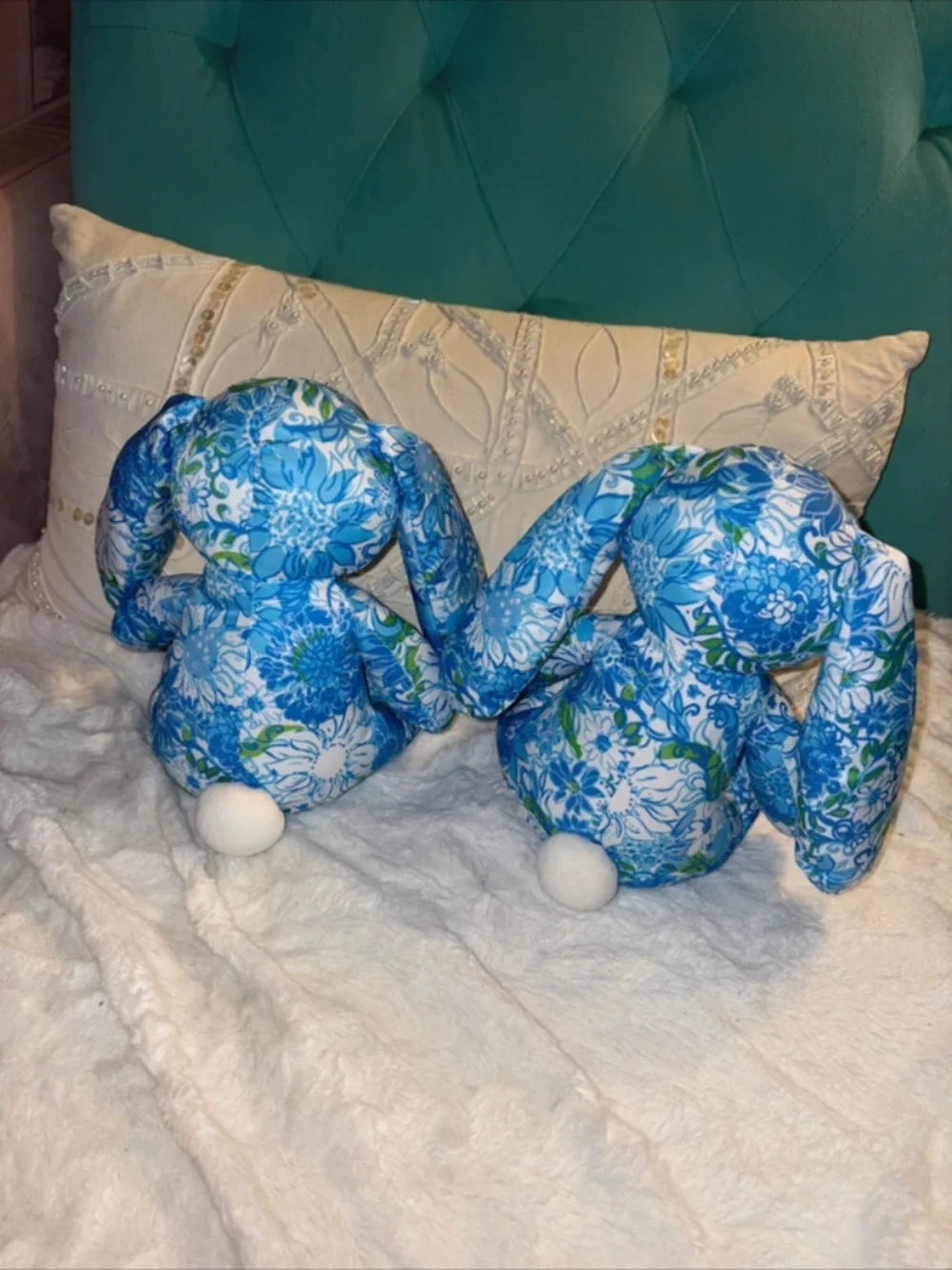 2 Lilly Pulitzer printed bunnies
